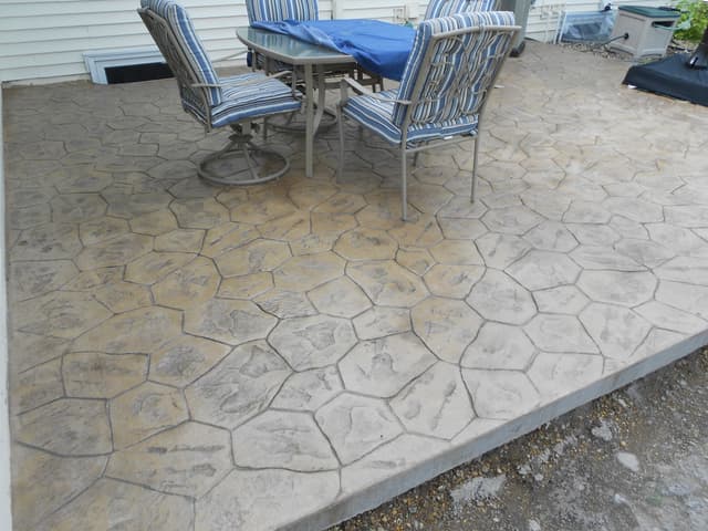 CONCRETE STAMPING done by Olson Construction in North Eastern North Dakota