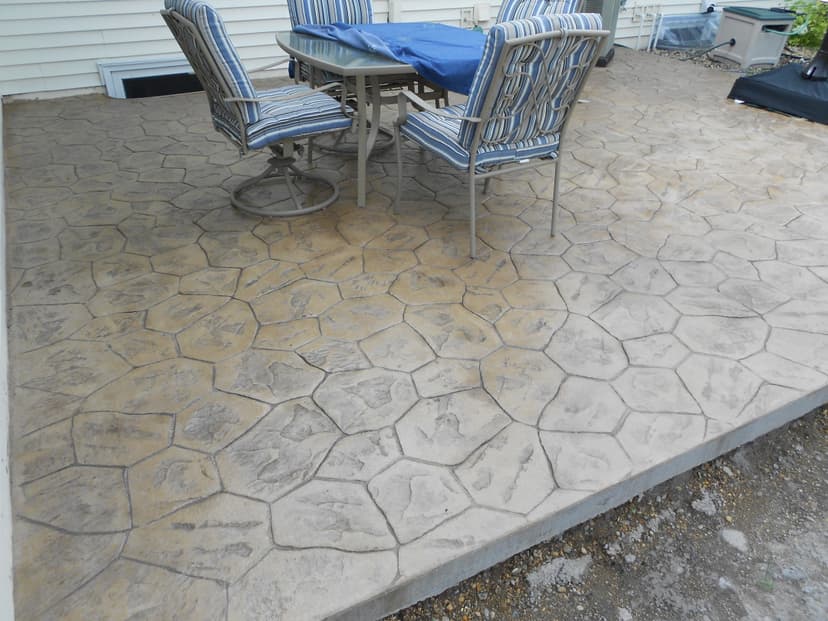 CONCRETE STAMPING done by Olson Construction in North Eastern North Dakota